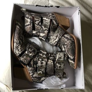 Jefferey Campbell Snake skin booties